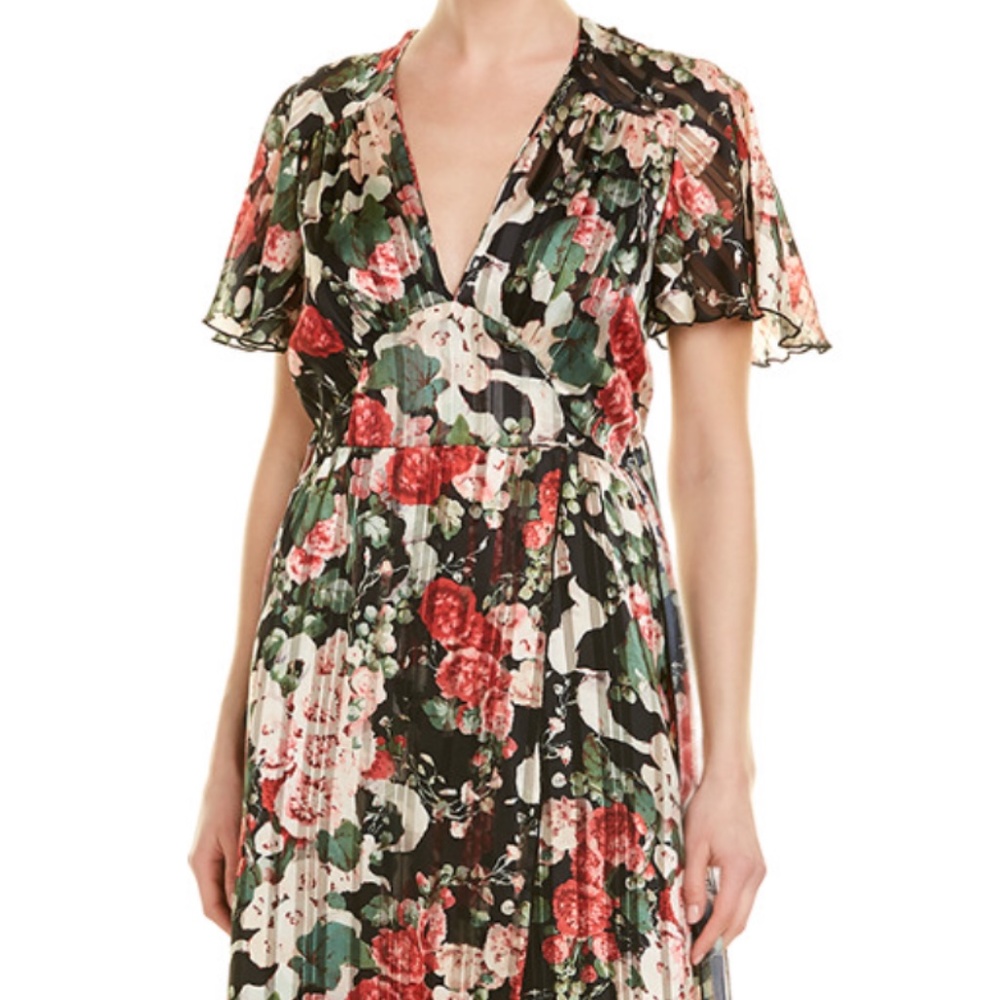 Anna Sui Rose Garland A-Line Dress 8